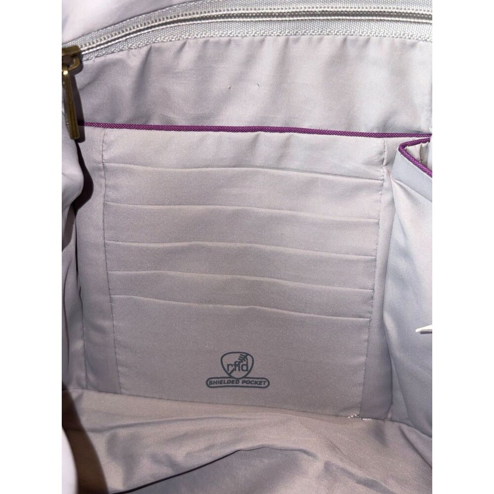 Travelon Purple Anti-Theft Double Zip Crossbody Bag RFID Bocking, sz 14 x10 x 3 - Picture 13 of 16